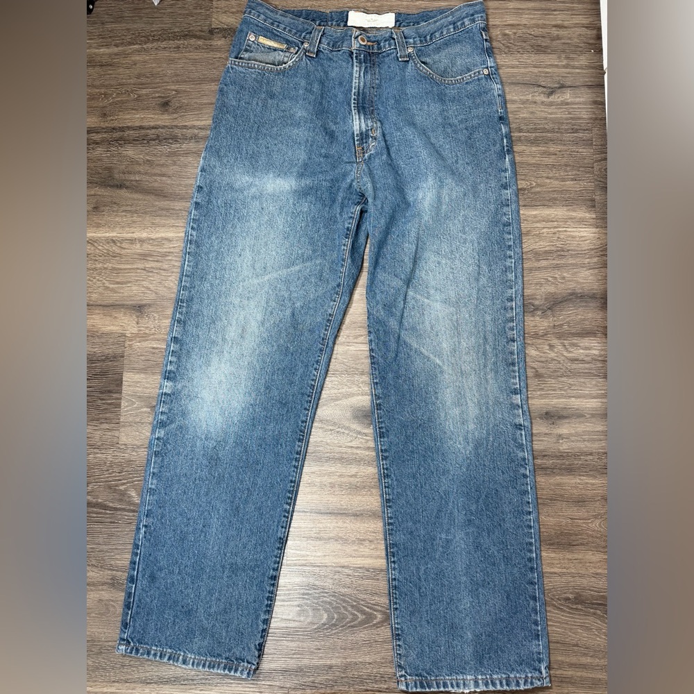 Vintage‎ Straight Leg Jeans 33x32 Natural Issue Medium Wash Denim USA
